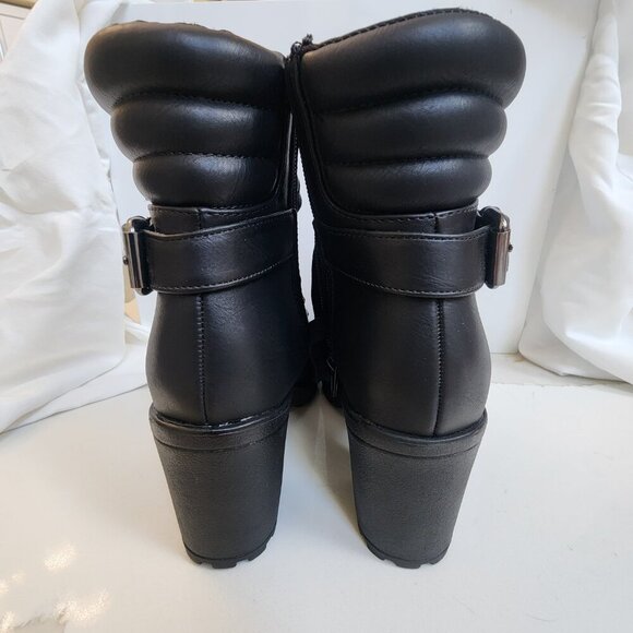Mia Annamaria Black Block Heel Boots - Women's Size 6.5 - Picture 8 of 12